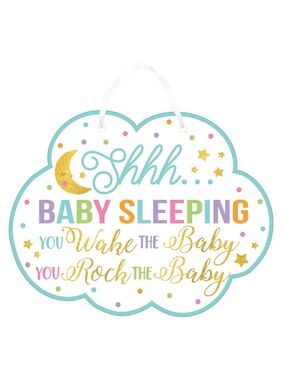 Glitter Baby Sprinkle Baby Shower Wall Sign Boy Girl Gender Reveal